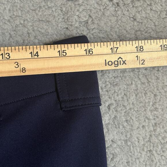 Mizuno Softball Pants Woman's Size Medium Elastic Bottom Navy Blue Athletic - Picture 9 of 15